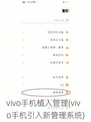 vivo手机植入管理(vivo手机引入新管理系统)