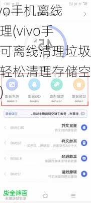 vivo手机离线清理(vivo手机可离线清理垃圾，轻松清理存储空间)