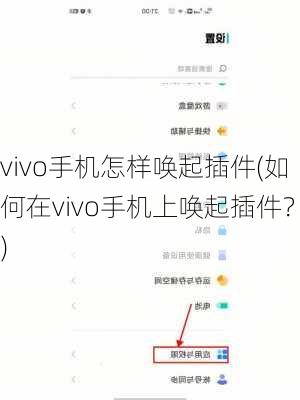 vivo手机怎样唤起插件(如何在vivo手机上唤起插件？)