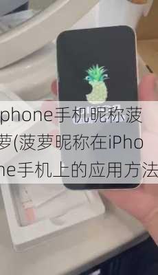 iphone手机昵称菠萝(菠萝昵称在iPhone手机上的应用方法)