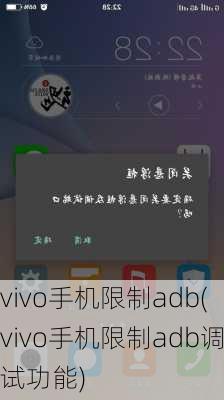 vivo手机限制adb(vivo手机限制adb调试功能)