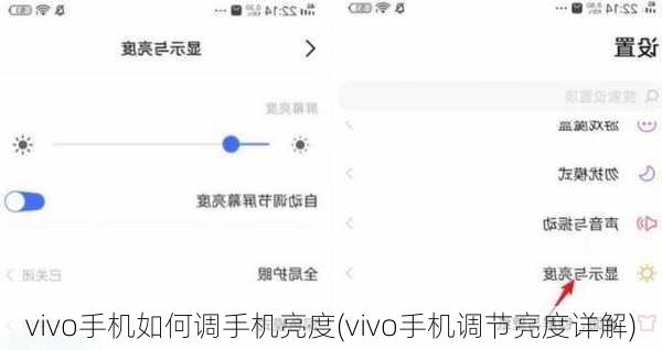 vivo手机如何调手机亮度(vivo手机调节亮度详解)