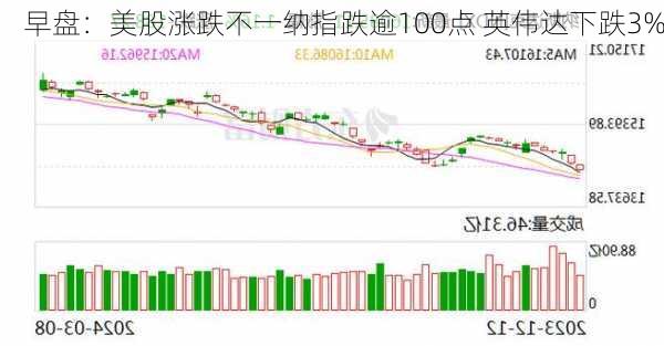 早盘：美股涨跌不一纳指跌逾100点 英伟达下跌3%