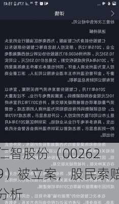 仁智股份（002629）被立案，股民索赔分析