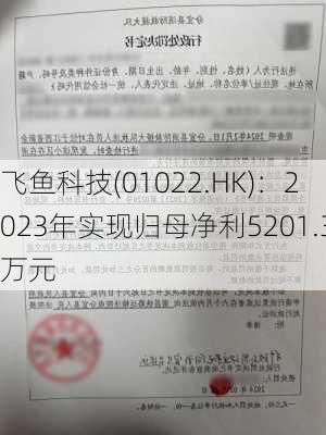 飞鱼科技(01022.HK)：2023年实现归母净利5201.3万元