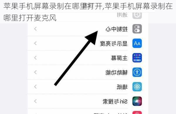 苹果手机屏幕录制在哪里打开,苹果手机屏幕录制在哪里打开麦克风