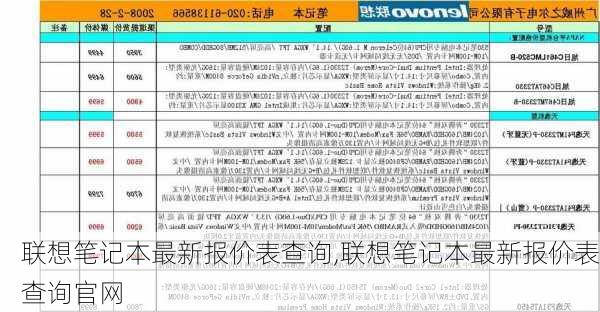 联想笔记本最新报价表查询,联想笔记本最新报价表查询官网