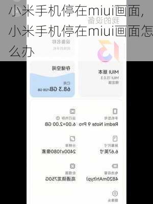 小米手机停在miui画面,小米手机停在miui画面怎么办