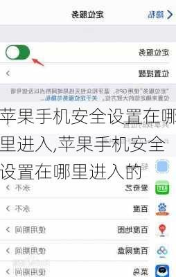 苹果手机安全设置在哪里进入,苹果手机安全设置在哪里进入的