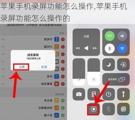 苹果手机录屏功能怎么操作,苹果手机录屏功能怎么操作的