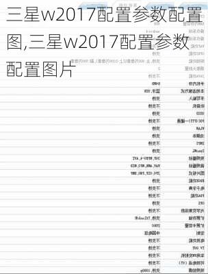 三星w2017配置参数配置图,三星w2017配置参数配置图片