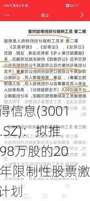 汉得信息(300170.SZ)：拟推4198万股的2024年限制性股票激励计划