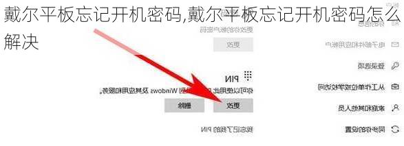 戴尔平板忘记开机密码,戴尔平板忘记开机密码怎么解决