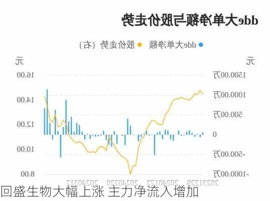 回盛生物大幅上涨 主力净流入增加