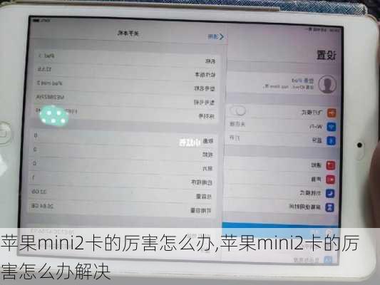 苹果mini2卡的厉害怎么办,苹果mini2卡的厉害怎么办解决