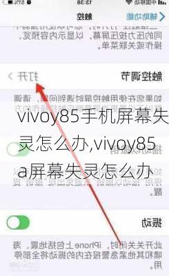 vivoy85手机屏幕失灵怎么办,vivoy85a屏幕失灵怎么办