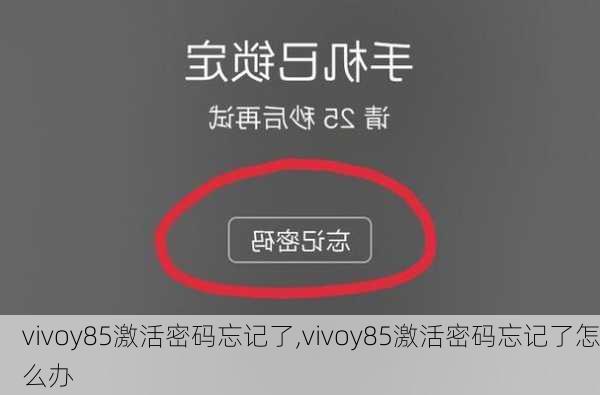 vivoy85激活密码忘记了,vivoy85激活密码忘记了怎么办