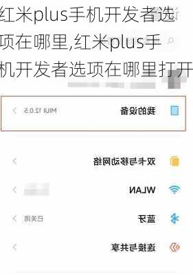 红米plus手机开发者选项在哪里,红米plus手机开发者选项在哪里打开