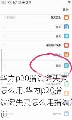 华为p20指纹键失灵怎么用,华为p20指纹键失灵怎么用指纹解锁