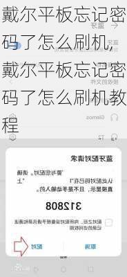 戴尔平板忘记密码了怎么刷机,戴尔平板忘记密码了怎么刷机教程