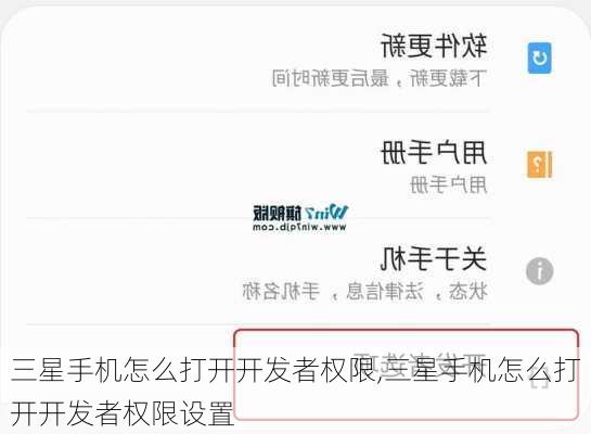 三星手机怎么打开开发者权限,三星手机怎么打开开发者权限设置