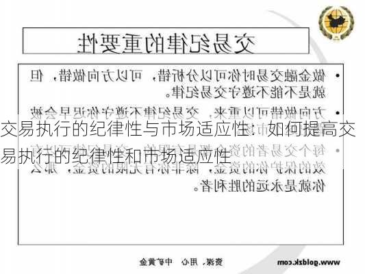 交易执行的纪律性与市场适应性：如何提高交易执行的纪律性和市场适应性