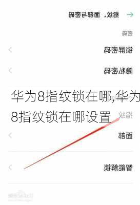 华为8指纹锁在哪,华为8指纹锁在哪设置