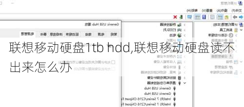 联想移动硬盘1tb hdd,联想移动硬盘读不出来怎么办