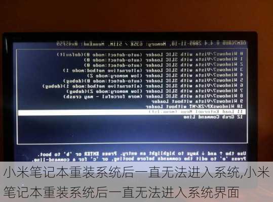 小米笔记本重装系统后一直无法进入系统,小米笔记本重装系统后一直无法进入系统界面