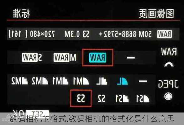 数码相机的格式,数码相机的格式化是什么意思