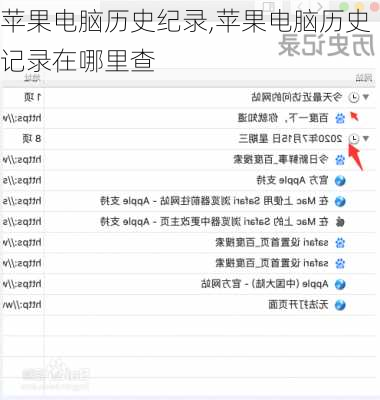 苹果电脑历史纪录,苹果电脑历史记录在哪里查