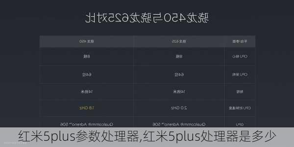 红米5plus参数处理器,红米5plus处理器是多少