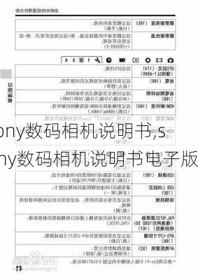 sony数码相机说明书,sony数码相机说明书电子版