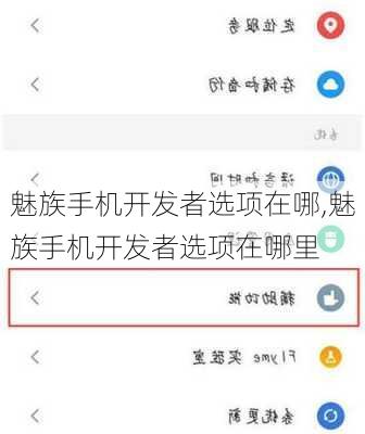 魅族手机开发者选项在哪,魅族手机开发者选项在哪里