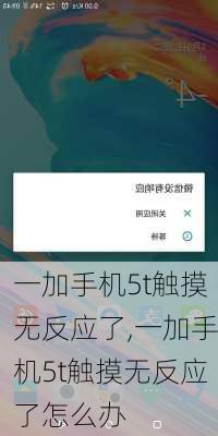 一加手机5t触摸无反应了,一加手机5t触摸无反应了怎么办