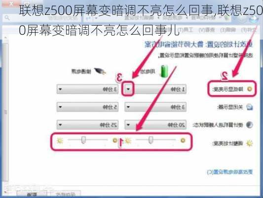 联想z500屏幕变暗调不亮怎么回事,联想z500屏幕变暗调不亮怎么回事儿