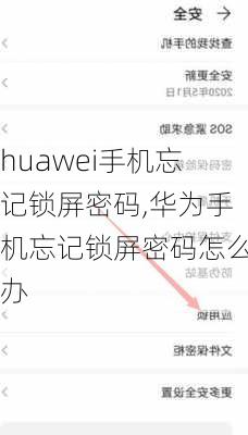 huawei手机忘记锁屏密码,华为手机忘记锁屏密码怎么办