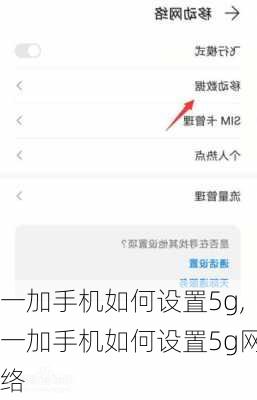 一加手机如何设置5g,一加手机如何设置5g网络