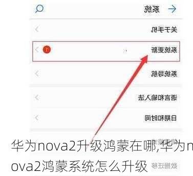 华为nova2升级鸿蒙在哪,华为nova2鸿蒙系统怎么升级