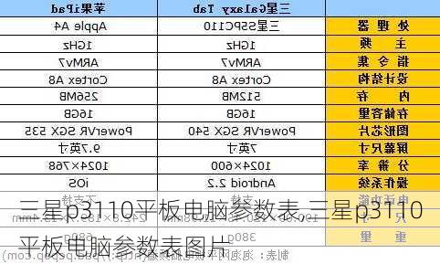 三星p3110平板电脑参数表,三星p3110平板电脑参数表图片