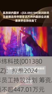 华纬科技(001380.SZ)：拟推2024年员工持股计划 筹资总额不超447.01万元