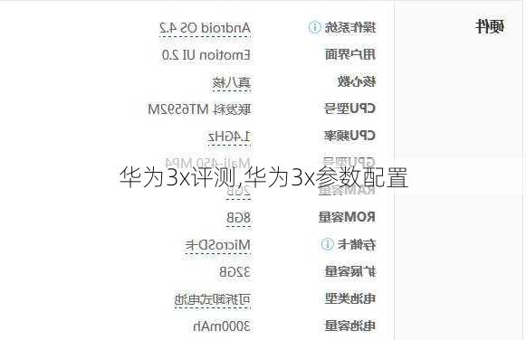 华为3x评测,华为3x参数配置