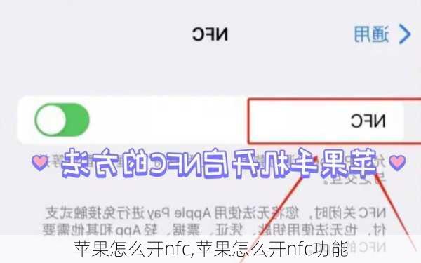 苹果怎么开nfc,苹果怎么开nfc功能