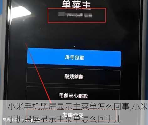 小米手机黑屏显示主菜单怎么回事,小米手机黑屏显示主菜单怎么回事儿