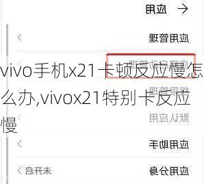 vivo手机x21卡顿反应慢怎么办,vivox21特别卡反应慢