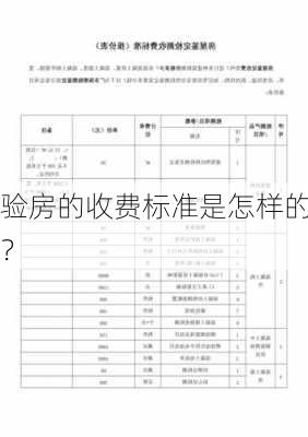 验房的收费标准是怎样的？