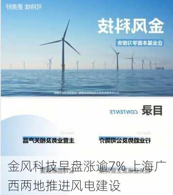 金风科技早盘涨逾7% 上海广西两地推进风电建设