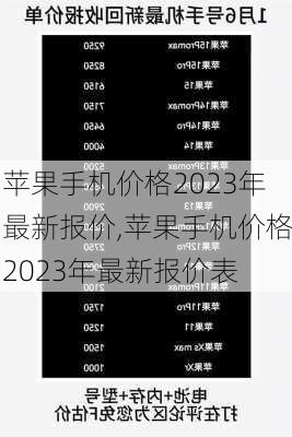 苹果手机价格2023年最新报价,苹果手机价格2023年最新报价表