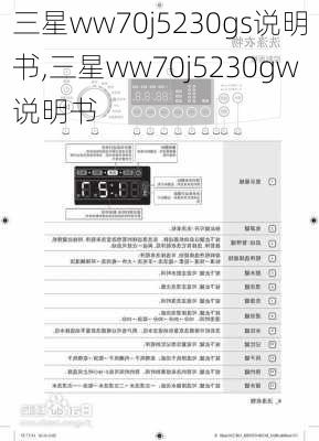 三星ww70j5230gs说明书,三星ww70j5230gw说明书