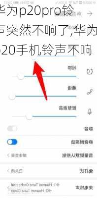 华为p20pro铃声突然不响了,华为p20手机铃声不响